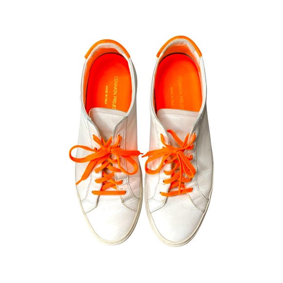 Common Projects Other - COMMON PROJECTS “ACHILLES LOW” WHITE/BRIGHT ORANGE SIZE 43 EU/11 US